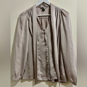 H&M Grey Button Down Blouse